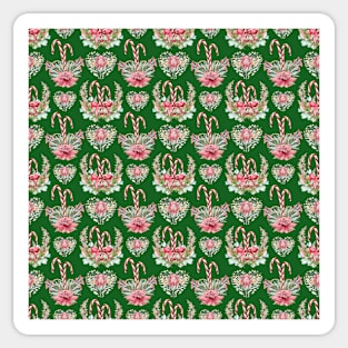 Australian Christmas - Flowers and Candy Canes Sticker